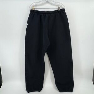 Russell Athletic Mens Black Fleece Jogger Sweatpants XL Relaxed Fit Drawstring